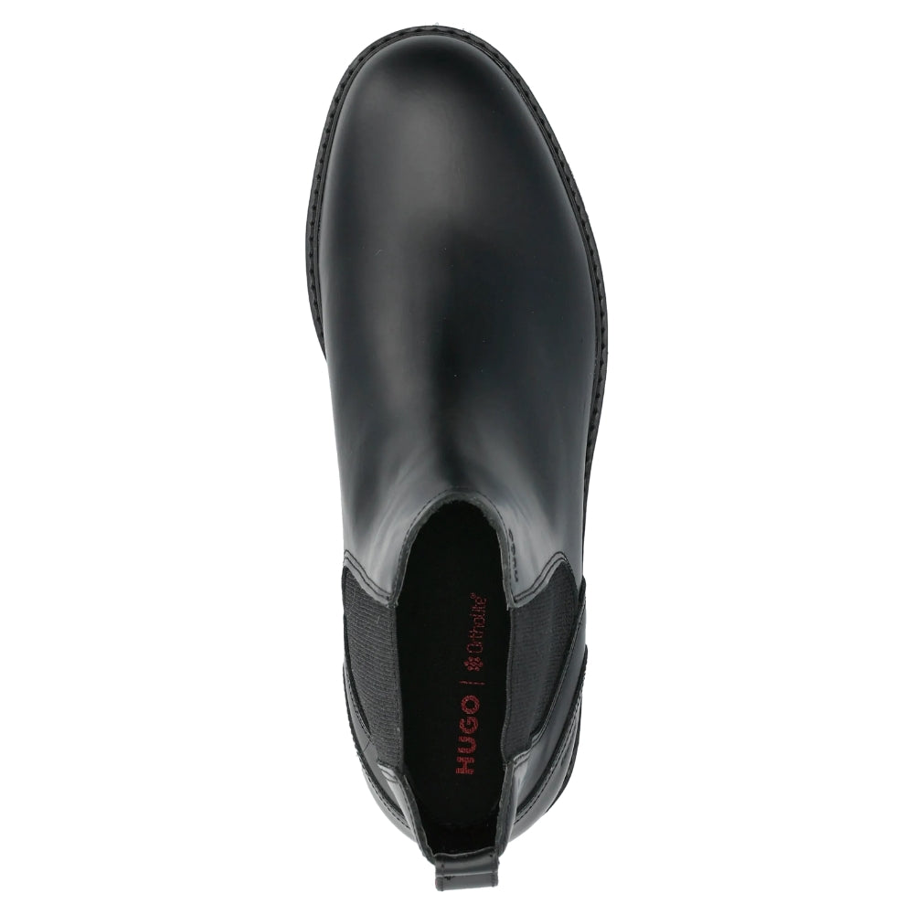 Hugo Men's Draven Leather Chelsea Boot, Black