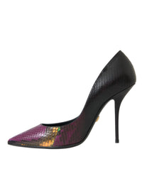 Dolce & Gabbana Multicolor Exotic Leather Heels Pumps Women's Shoes