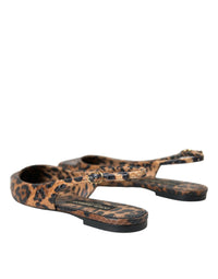 Dolce & Gabbana Dolce & Gabbana Brown Leopard Exotic Skin Slingback Women's Shoes
