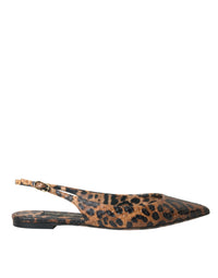Dolce & Gabbana Dolce & Gabbana Brown Leopard Exotic Skin Slingback Women's Shoes