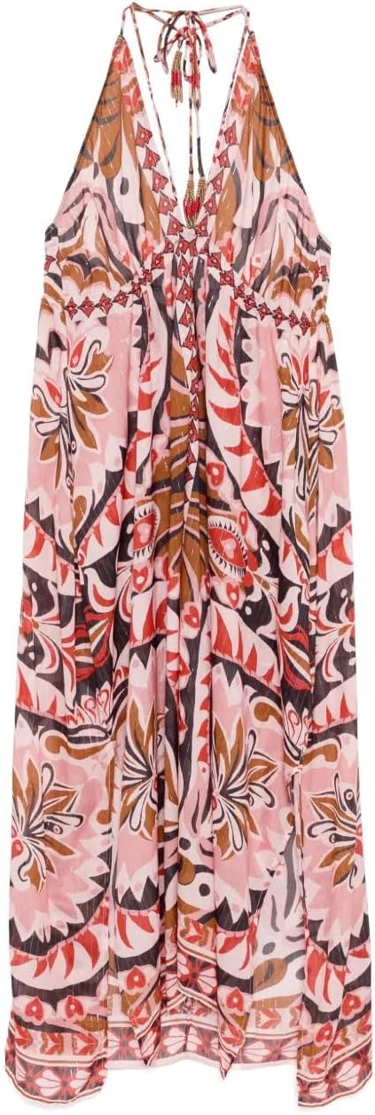Farm Rio Women's Pineapple Jewelry Multicolor Midi Dress