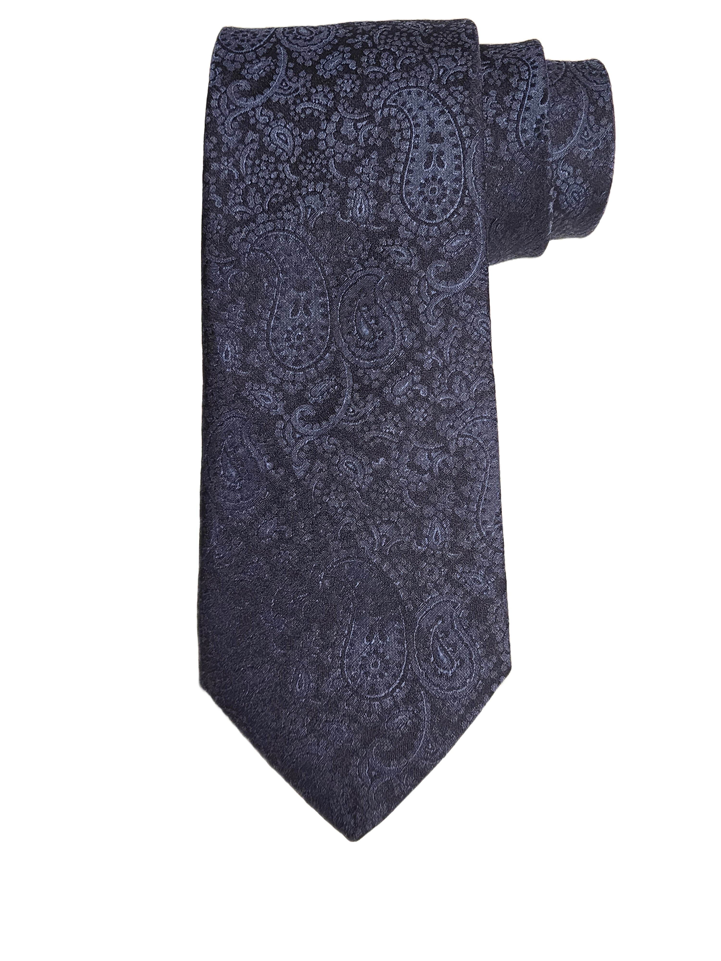 Etro Men's Jacquard Paisley Print Silk Neck Tie, Blue