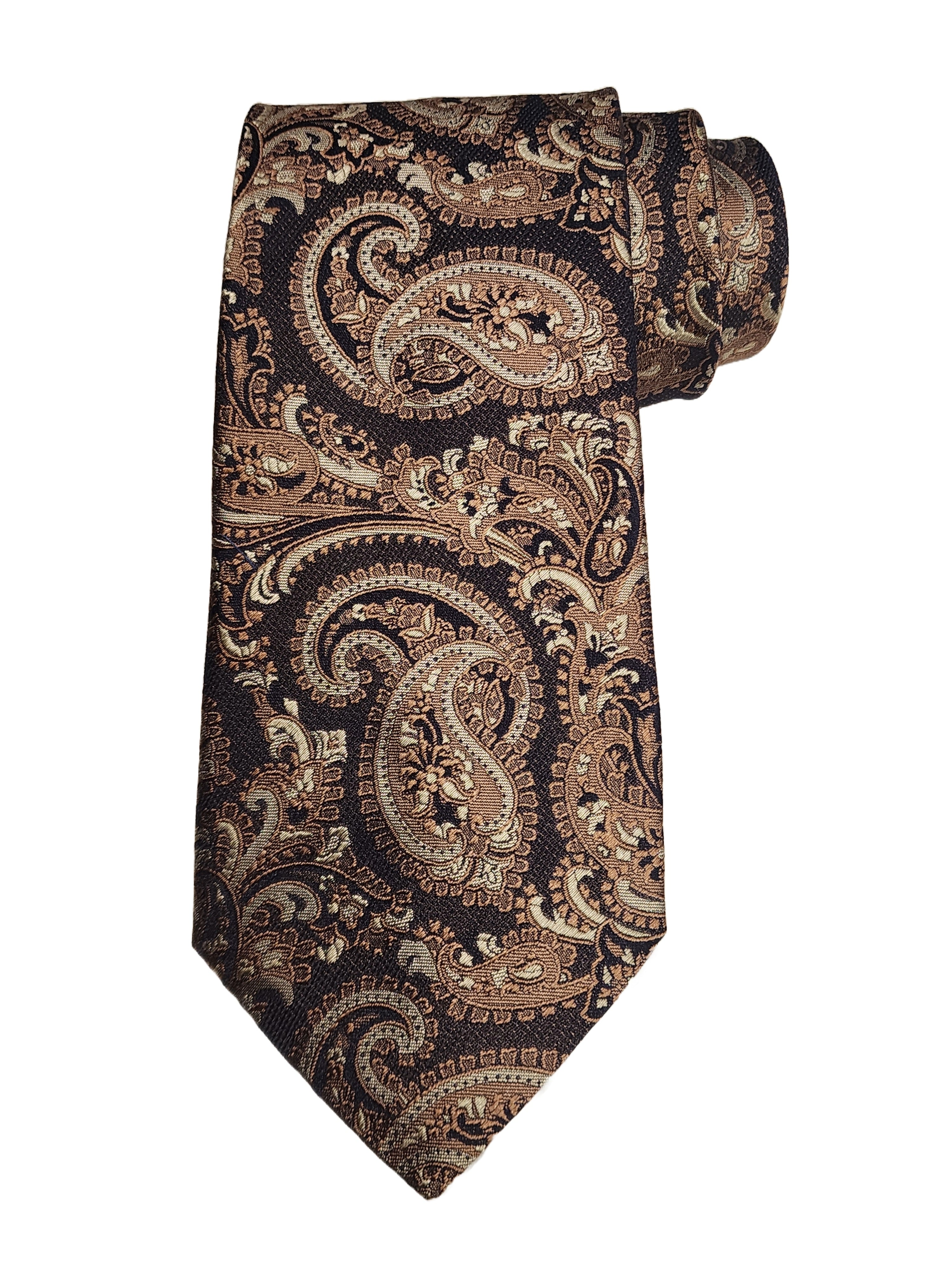 Etro Men's Jacquard Paisley Print Silk Neck Tie, Beige