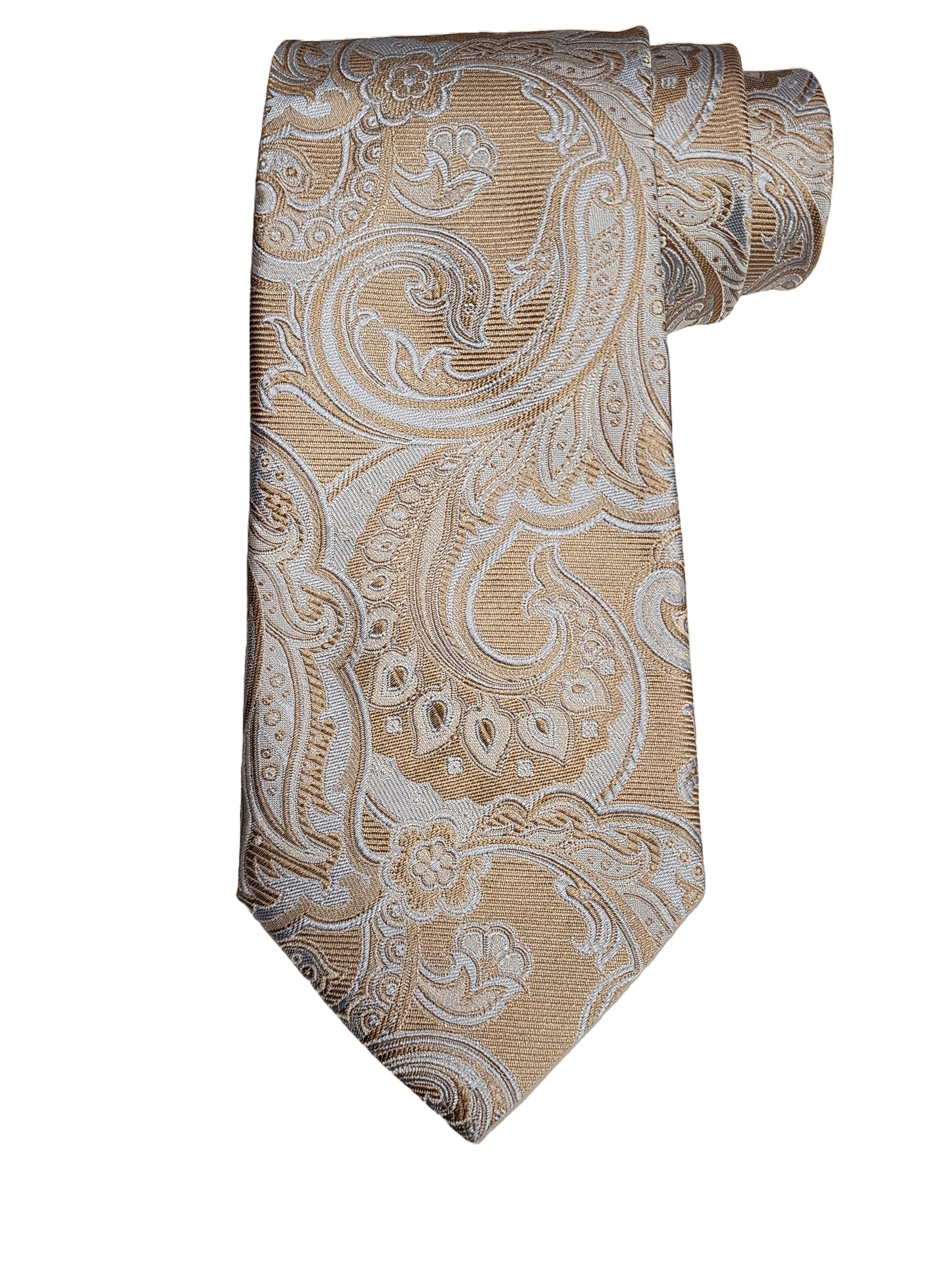 Etro Men's Jacquard Paisley Print Silk Neck Tie, Gray