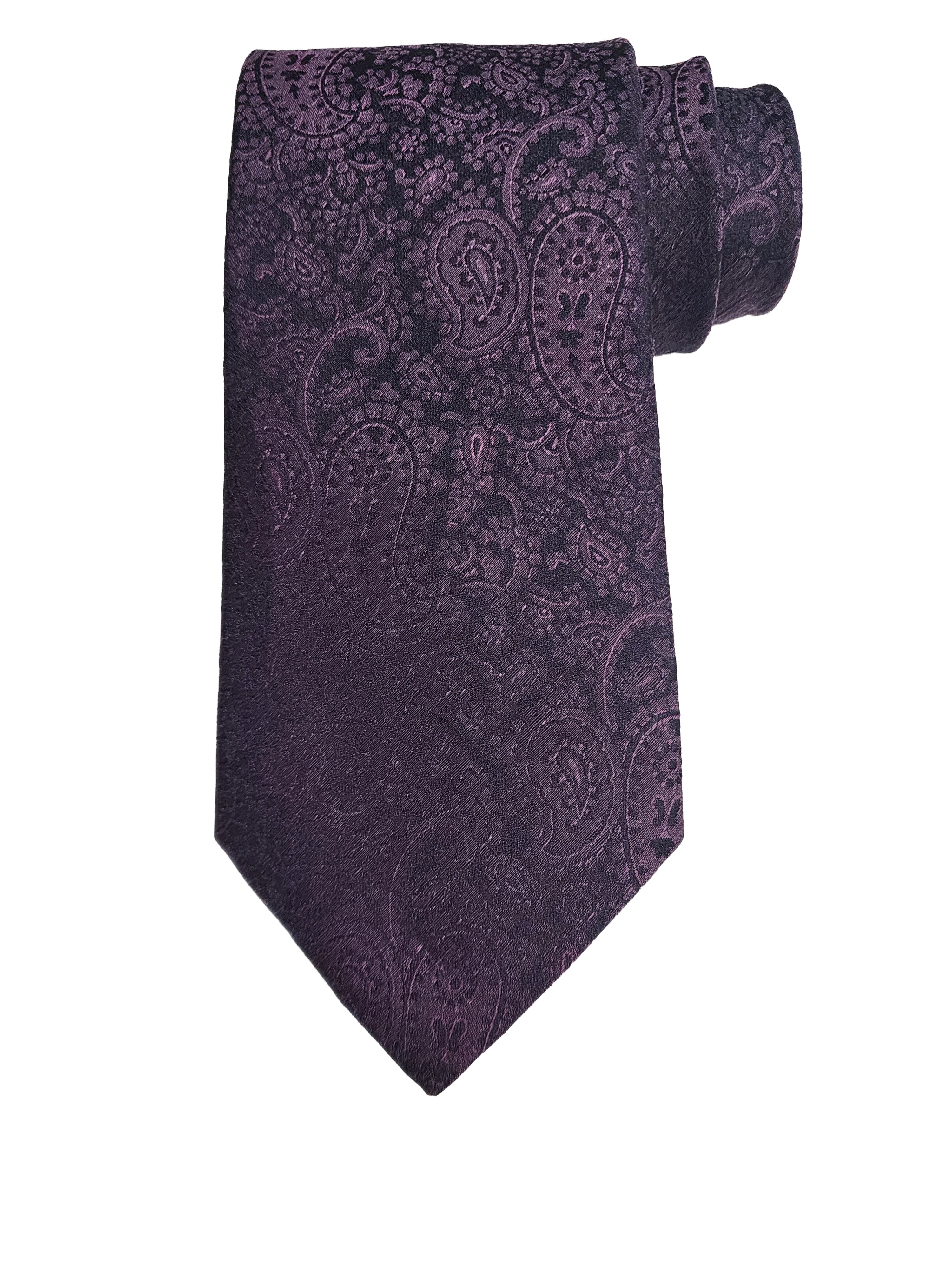 Etro Men's Jacquard Paisley Print Silk Neck Tie, Bordeaux