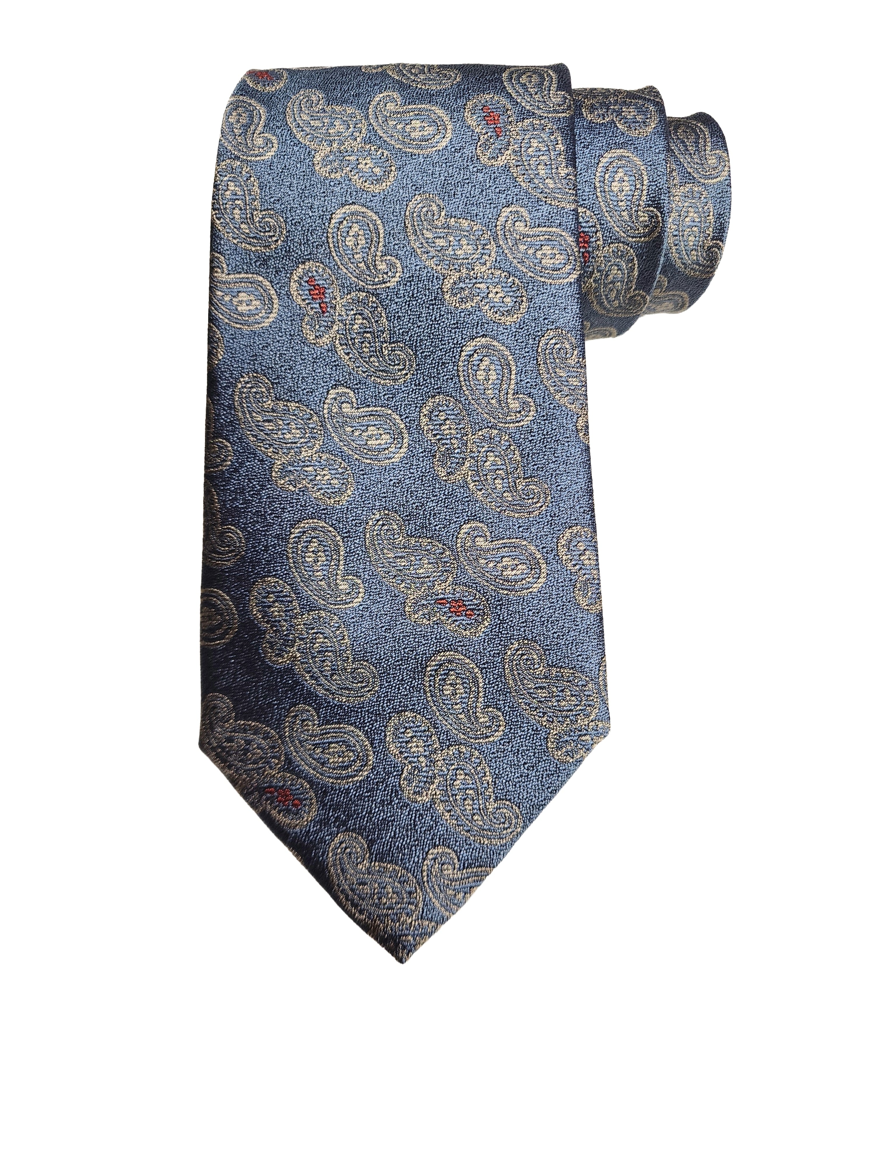 Etro Men's Jacquard Paisley Print Silk Neck Tie, Blue