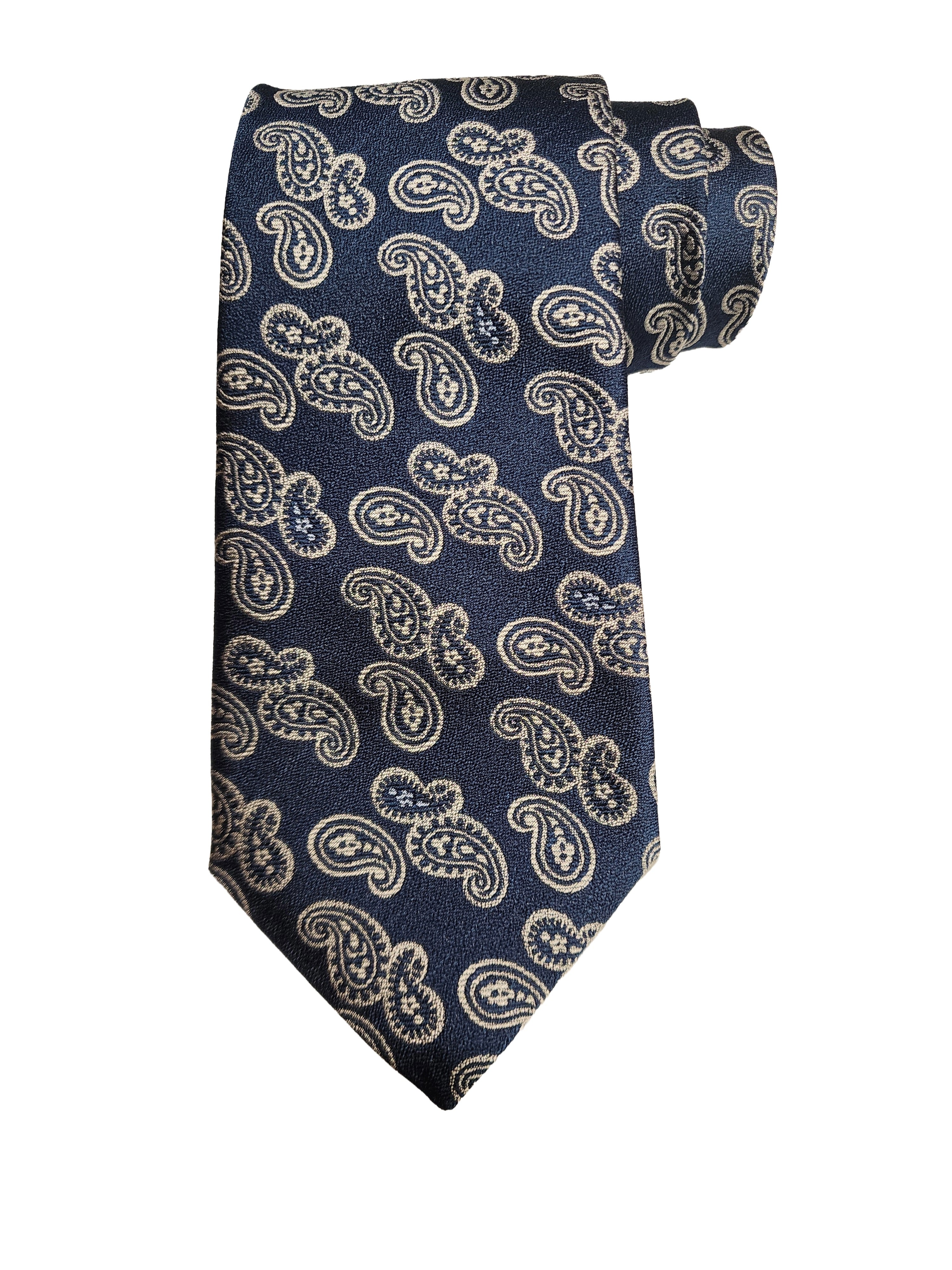 Etro Men's Jacquard Paisley Print Silk Neck Tie, Blue