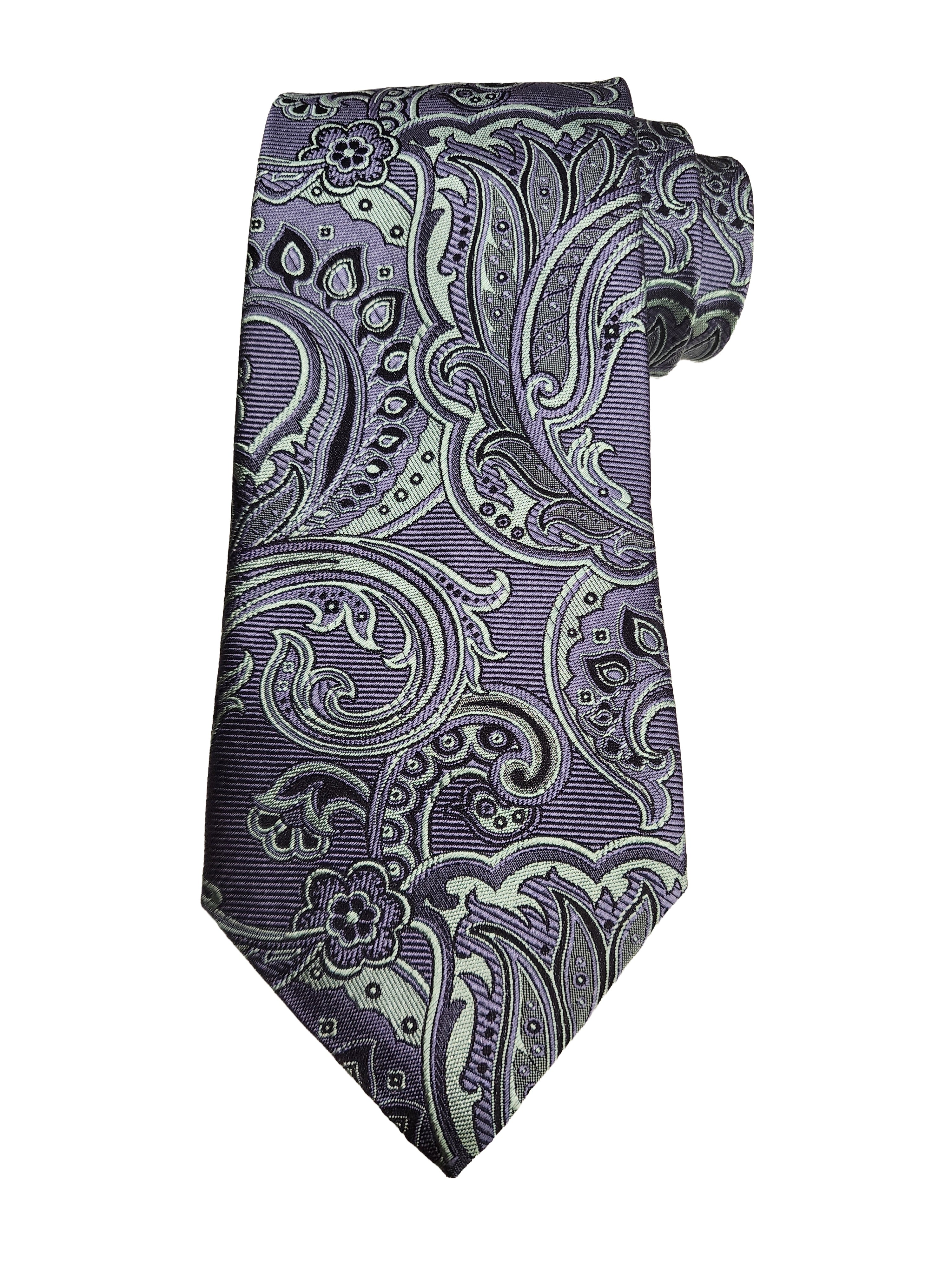Etro Men's Jacquard Paisley Print Silk Neck Tie, Green