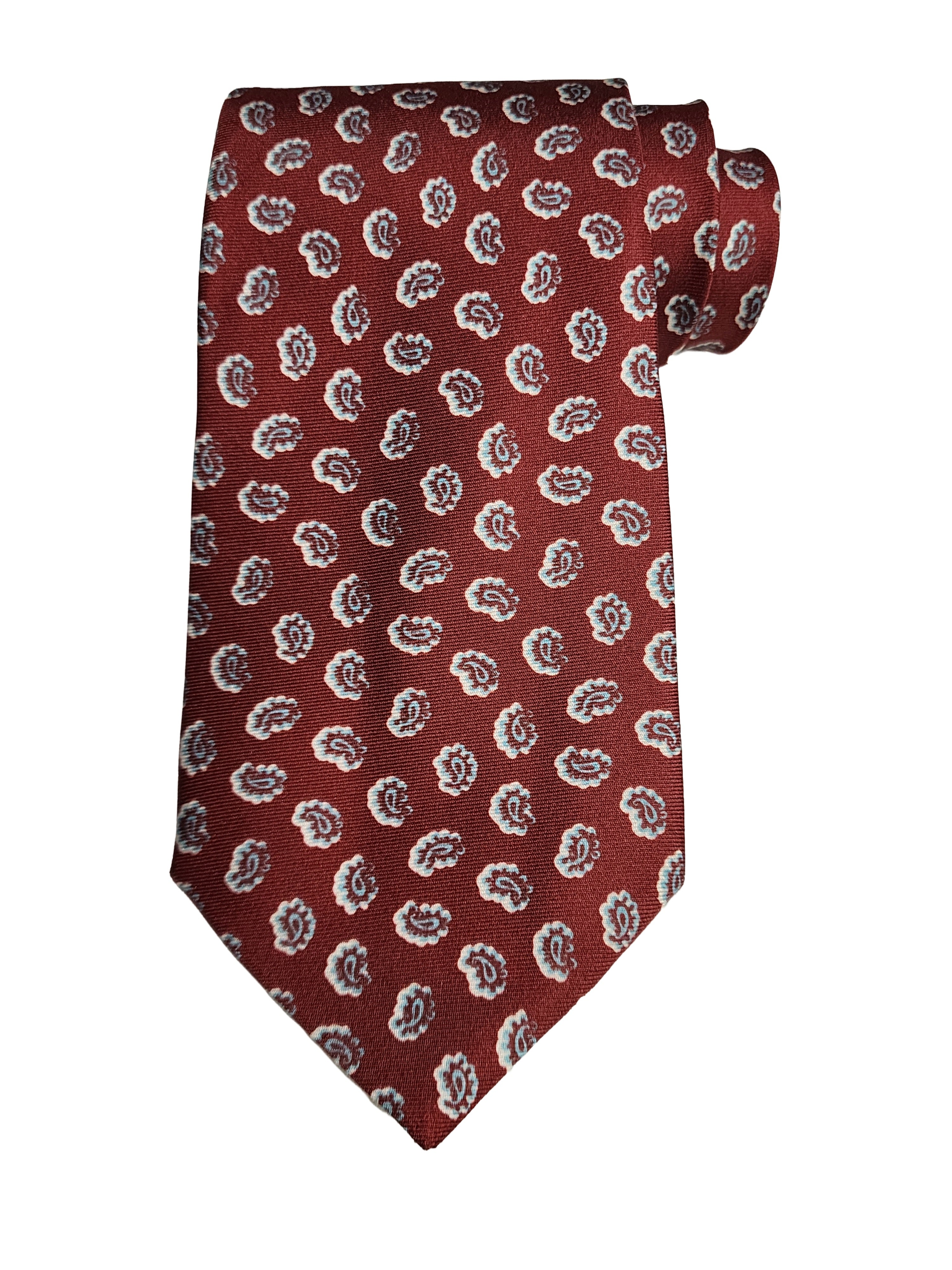 Etro Men's Jacquard Paisley Print Silk Neck Tie, Bordeaux
