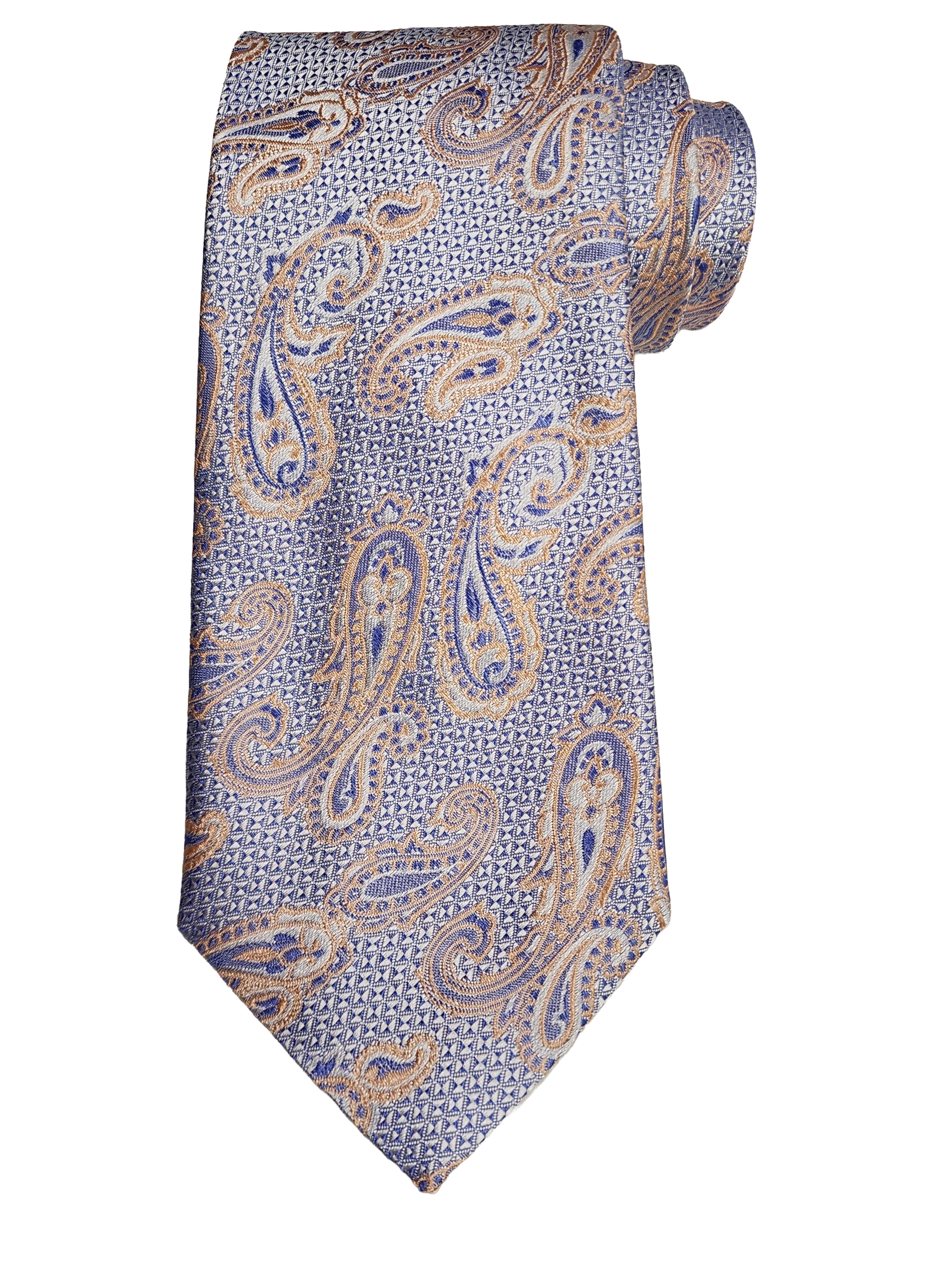 Etro Men's Jacquard Paisley Print Silk Neck Tie, Blue y Sky