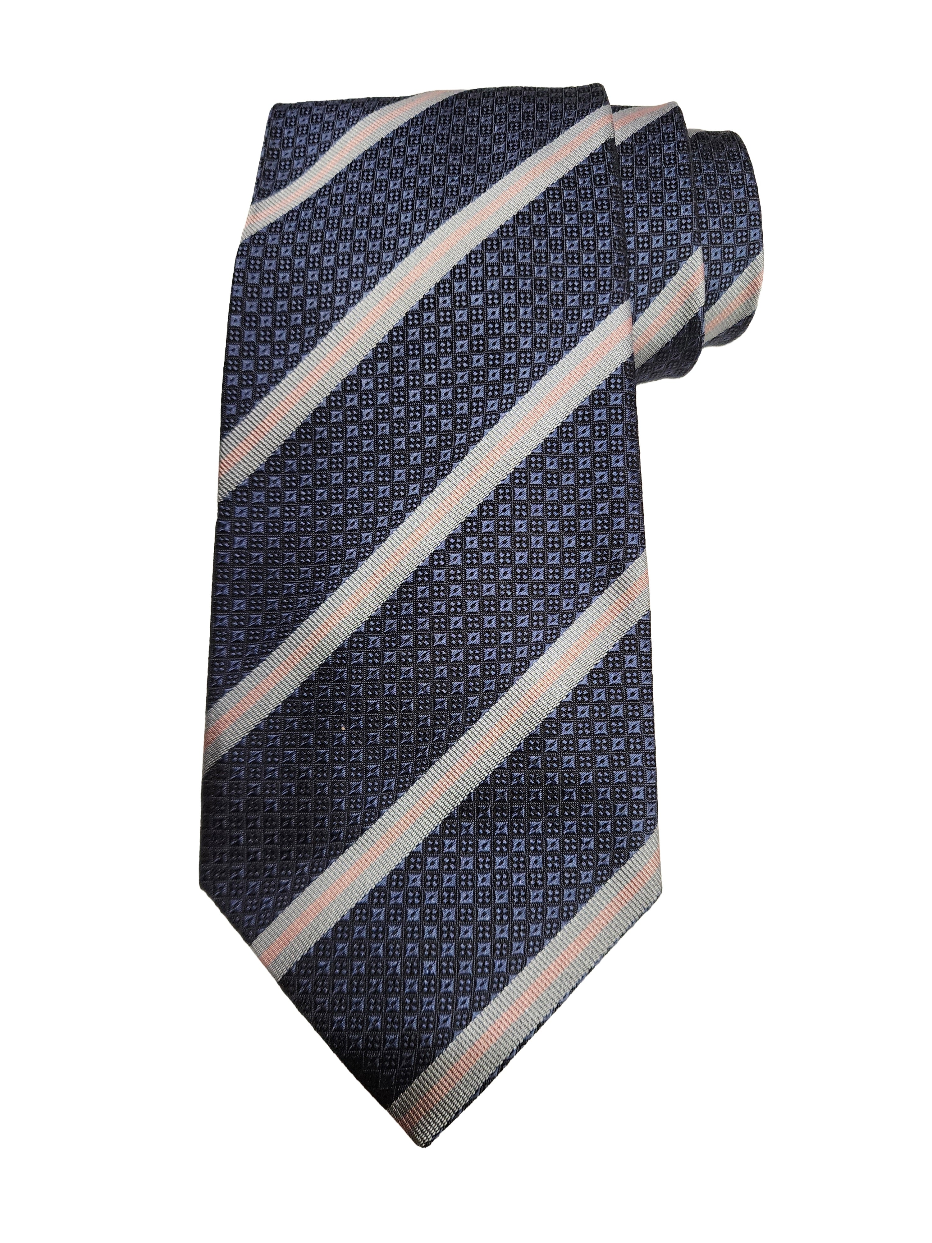 Etro Men's Jacquard Paisley Print Silk Neck Tie, Fondo y Blue