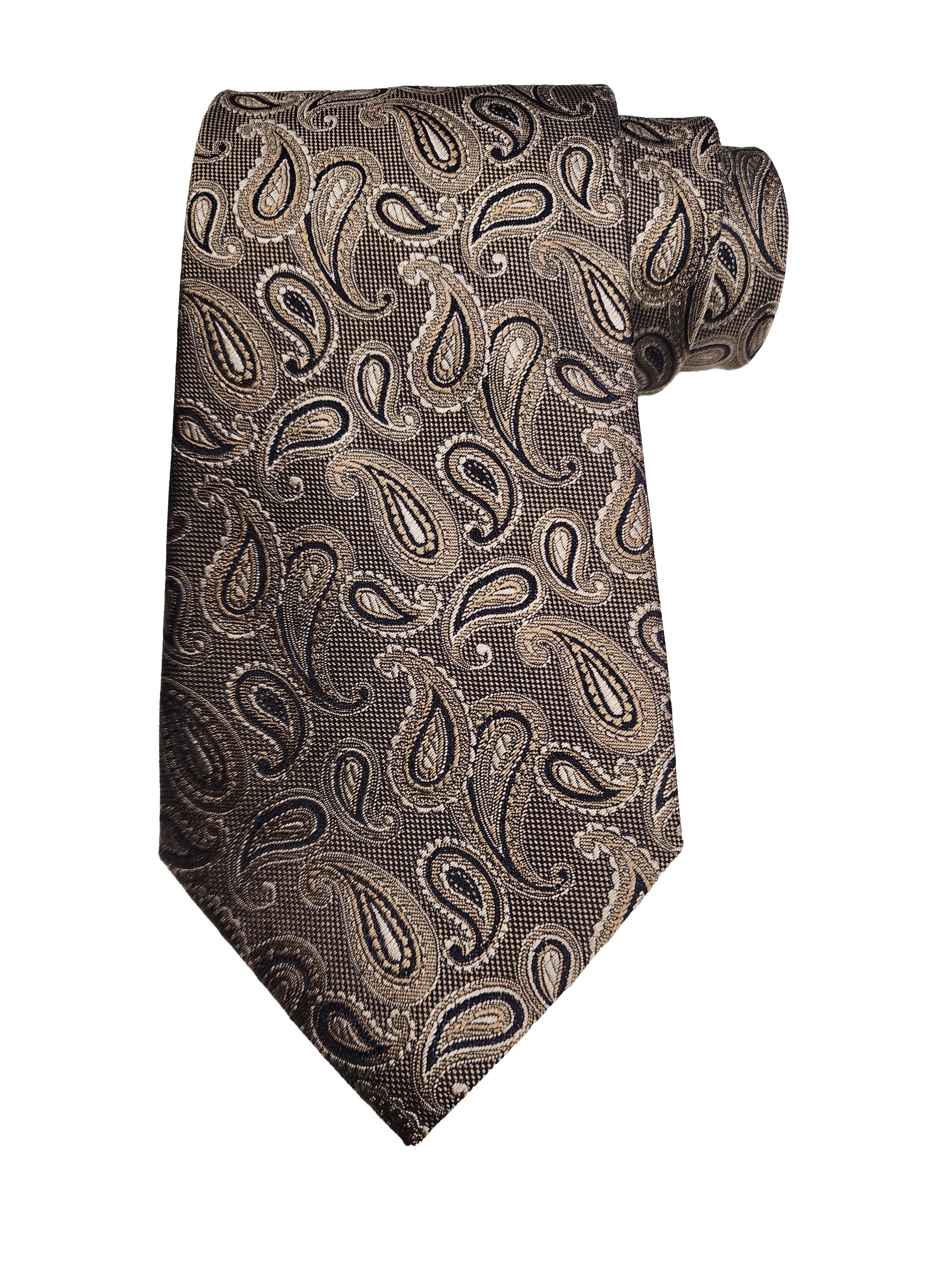 Etro Men's Jacquard Paisley Print Silk Neck Tie, Marrone