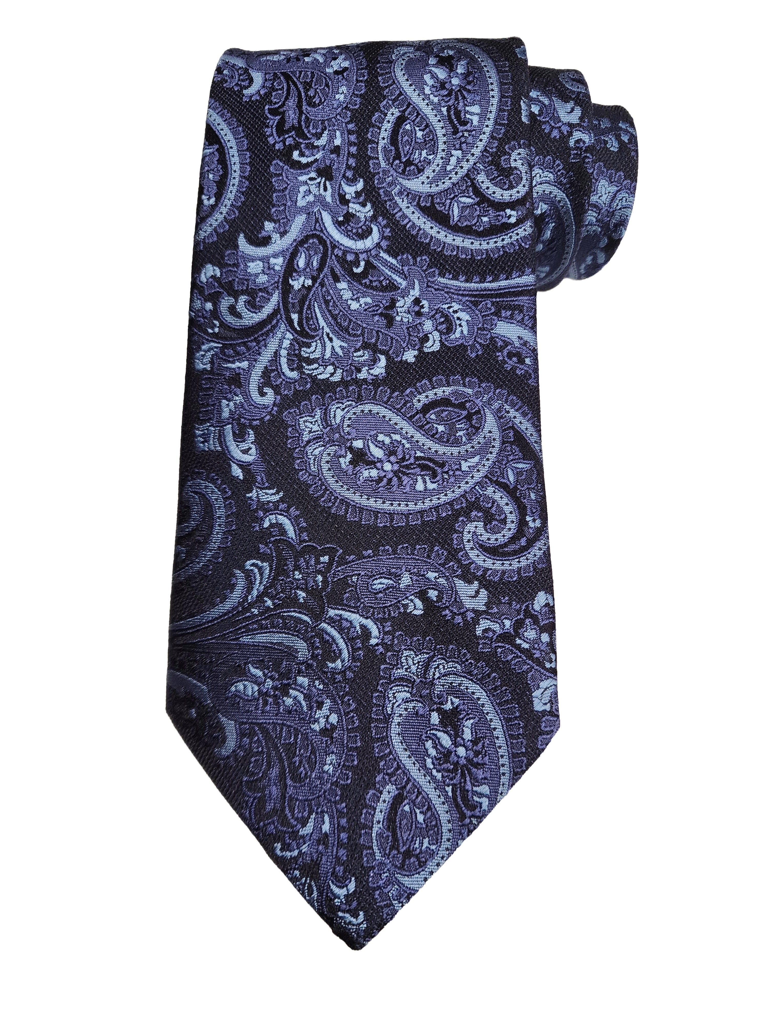 Etro Men's Jacquard Paisley Print Silk Neck Tie, Blue