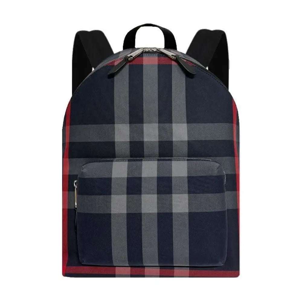 Burberry Men's Jeff Canvas Backpack, Navy/Grey IP Check