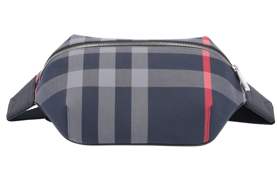 Burberry Men's Sonny Belt Bag, Navy/Grey IP Check