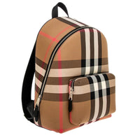 Burberry Men's Jeff Canvas Backpack, Taupe Brown IP Check