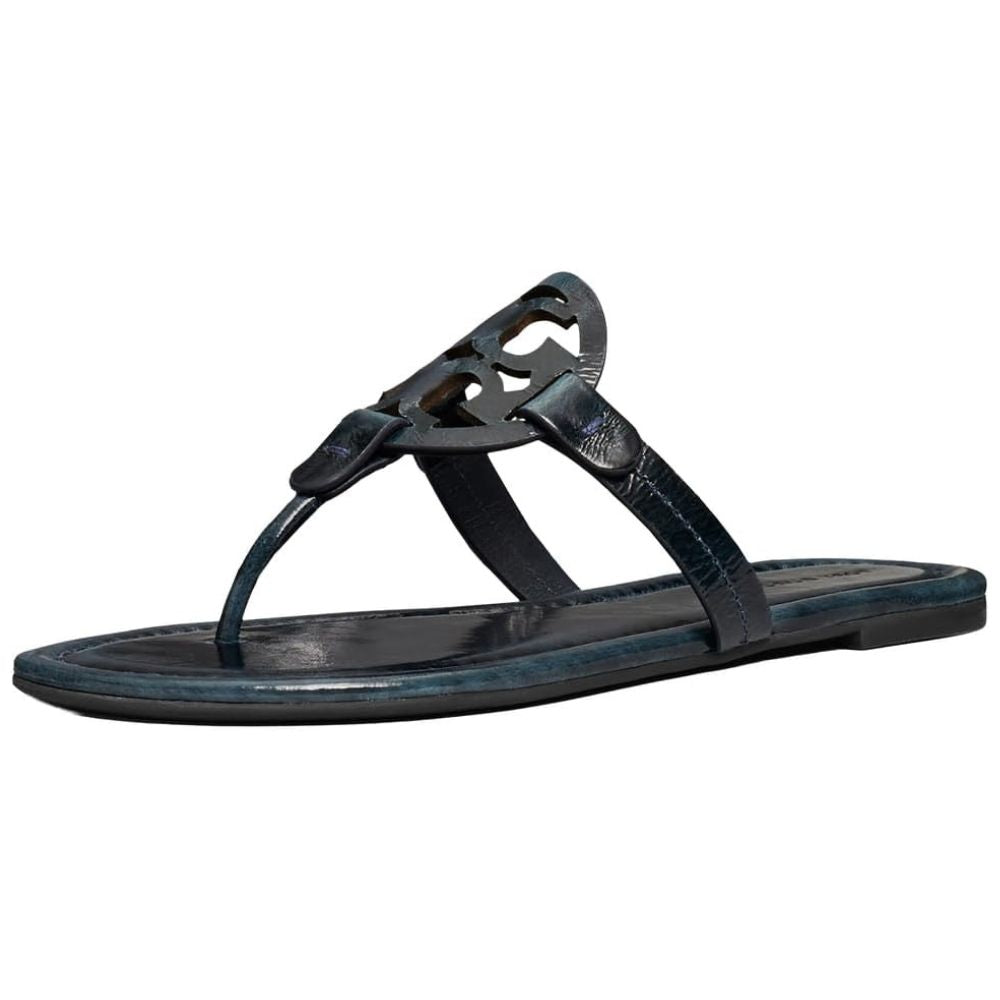 Tory Burch Women's Miller Patent Leather Sandals, Dark Blue