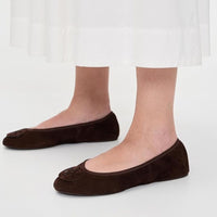 Tory Burch Women's Reva Nappa Leather Ballet Flats, Walnut