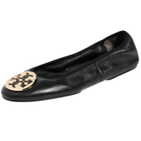 Tory Burch Women's Reva Travel Ballet Flat, Perfect Black/Gold