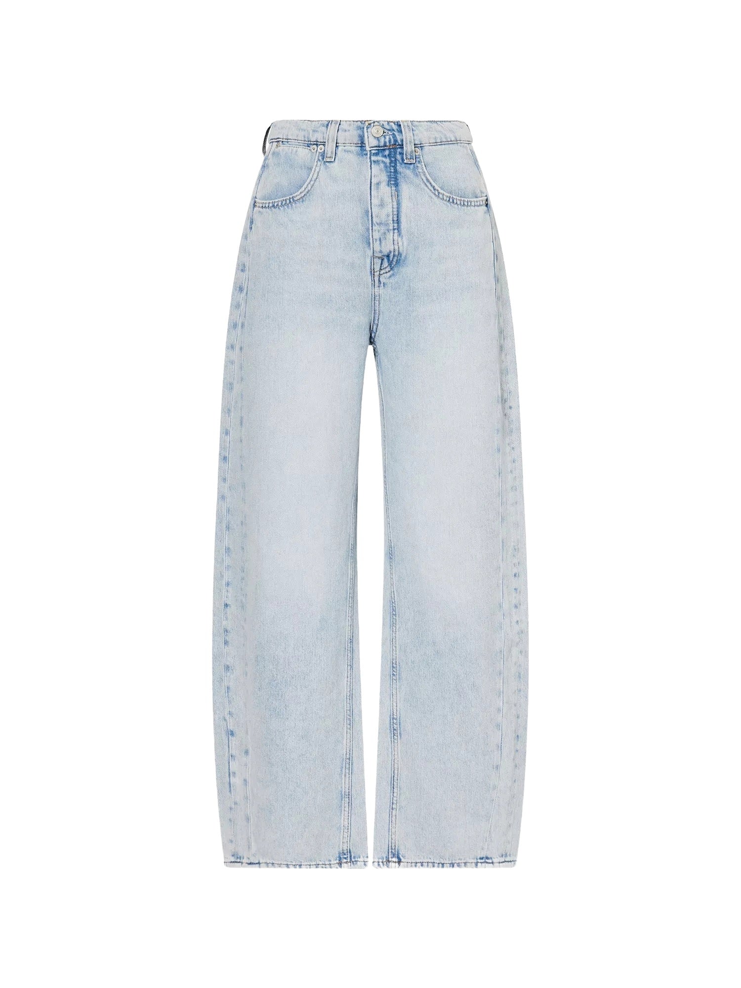 Free People Women's Turbo Baggy Puddle Jeans, Beach Please