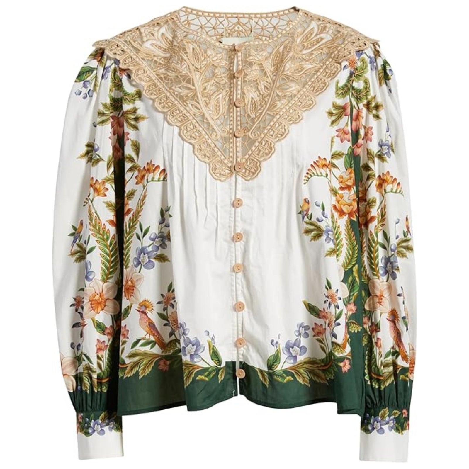 Farm Rio Women's Short Sleeve Blouse, Nature Sand