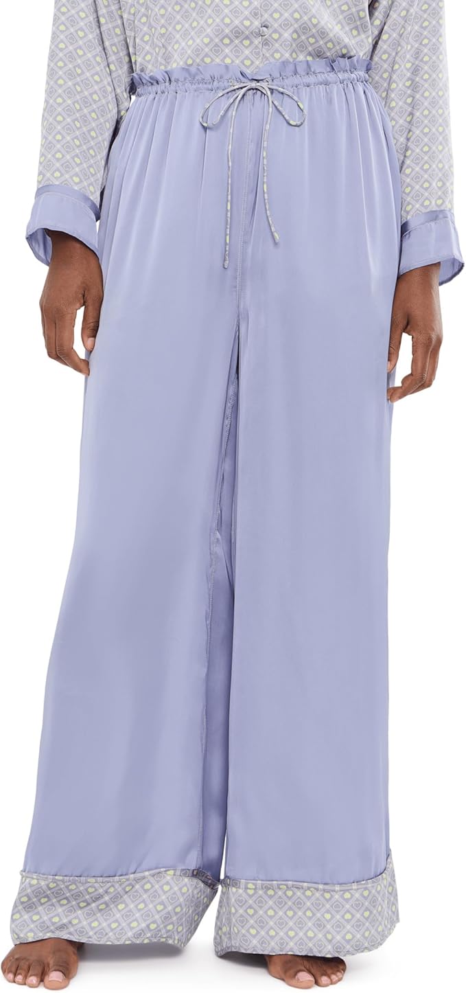 Free People Women's Dreamy Days Pajama Set, Lime Kiwi Combo