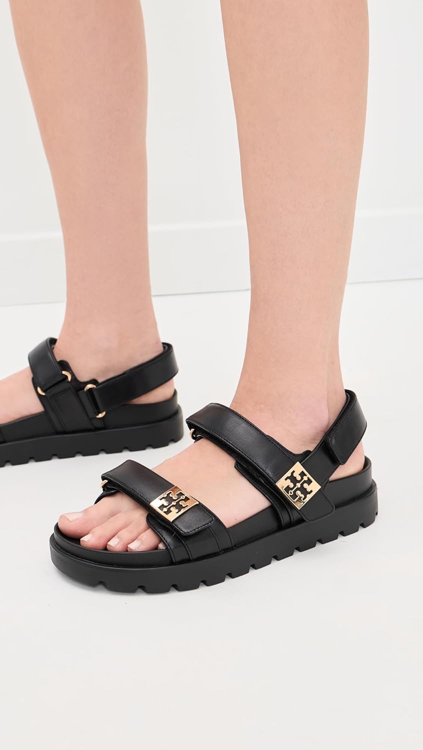 Tory Burch Women's Mellow Sport Sandal, Perfect Black/Gold