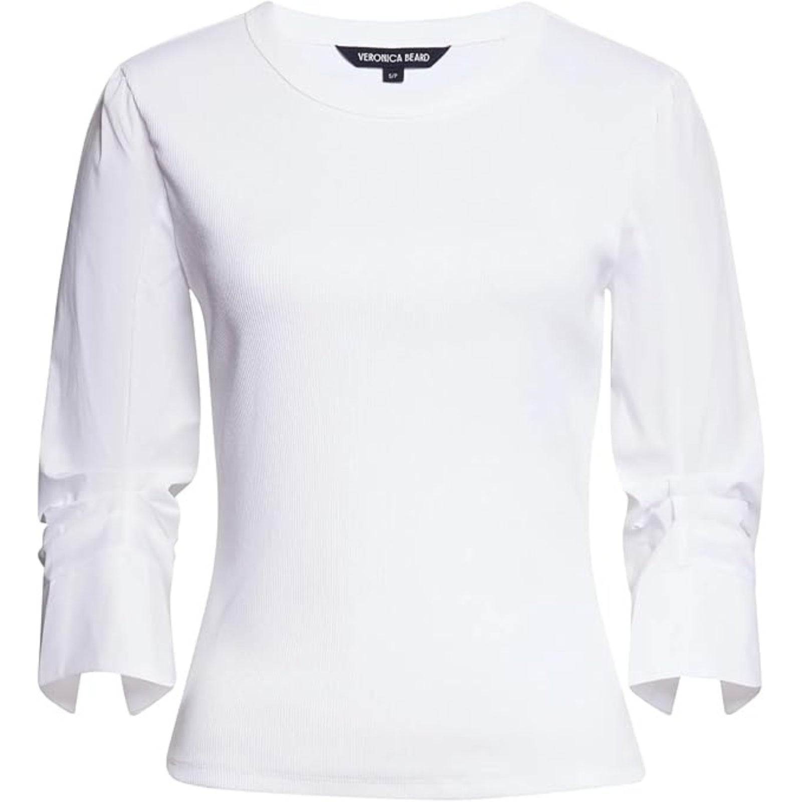 Veronica Beard Women's Junia Mixed Media Top, White