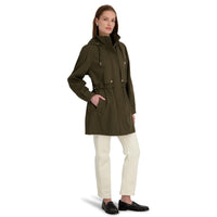 TAHARI Women's Diana Softshell Anorak Water-Resistant Lightweight Jacket w/Detachable Hood