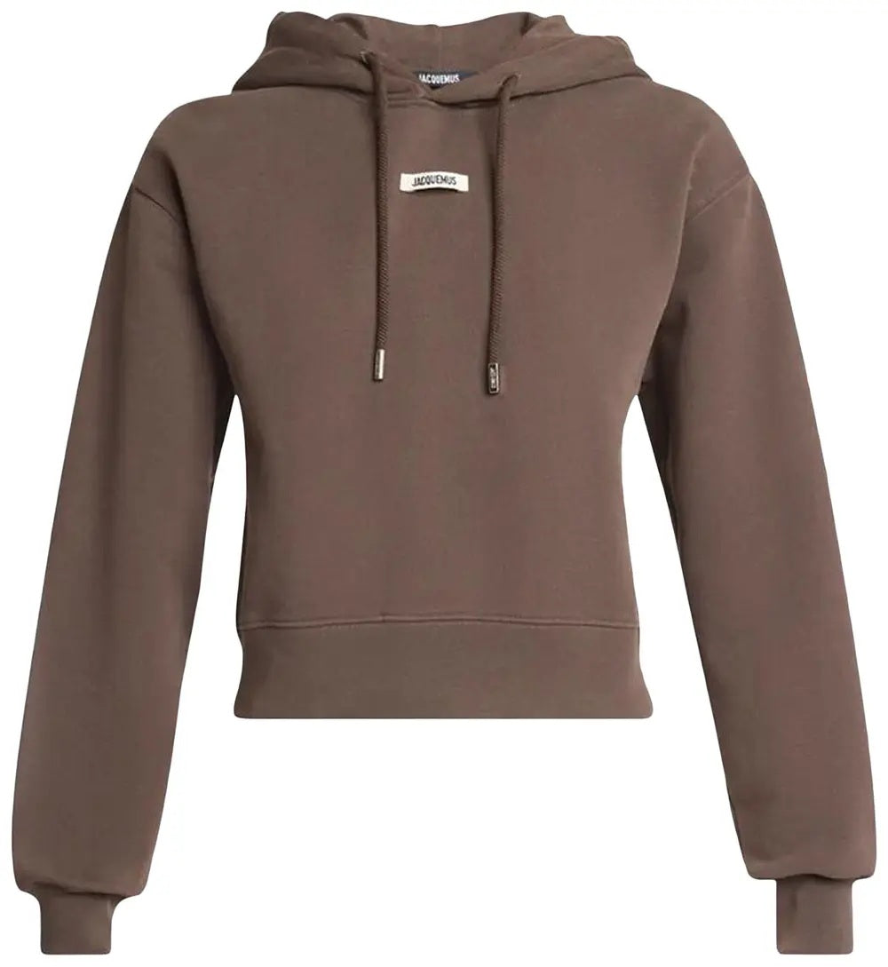 Jacquemus Women's Gros Grain Le Hoodie, Dark Brown, S