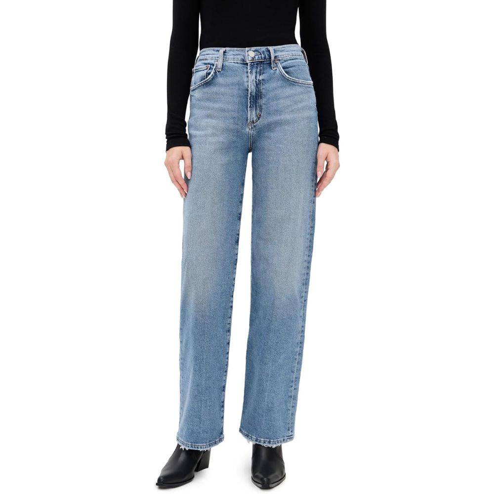 AGOLDE Women's Harper Mid-Rise Relaxed Straight Jeans, Kindle