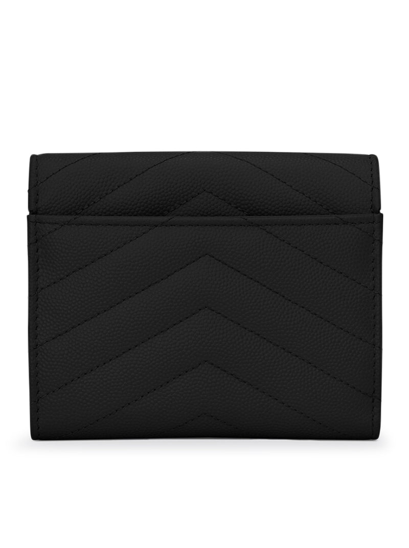 Saint Laurent Saint Laurent Women Cassandre Matelassé Compact Tri-Fold Wallet In Grain De Poudre Embossed Leather