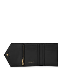 Saint Laurent Saint Laurent Women Cassandre Matelassé Compact Tri-Fold Wallet In Grain De Poudre Embossed Leather
