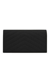 Saint Laurent Saint Laurent Women Large Cassandre Matelassé Flap Wallet In Grain De Poudre Embossed Leather