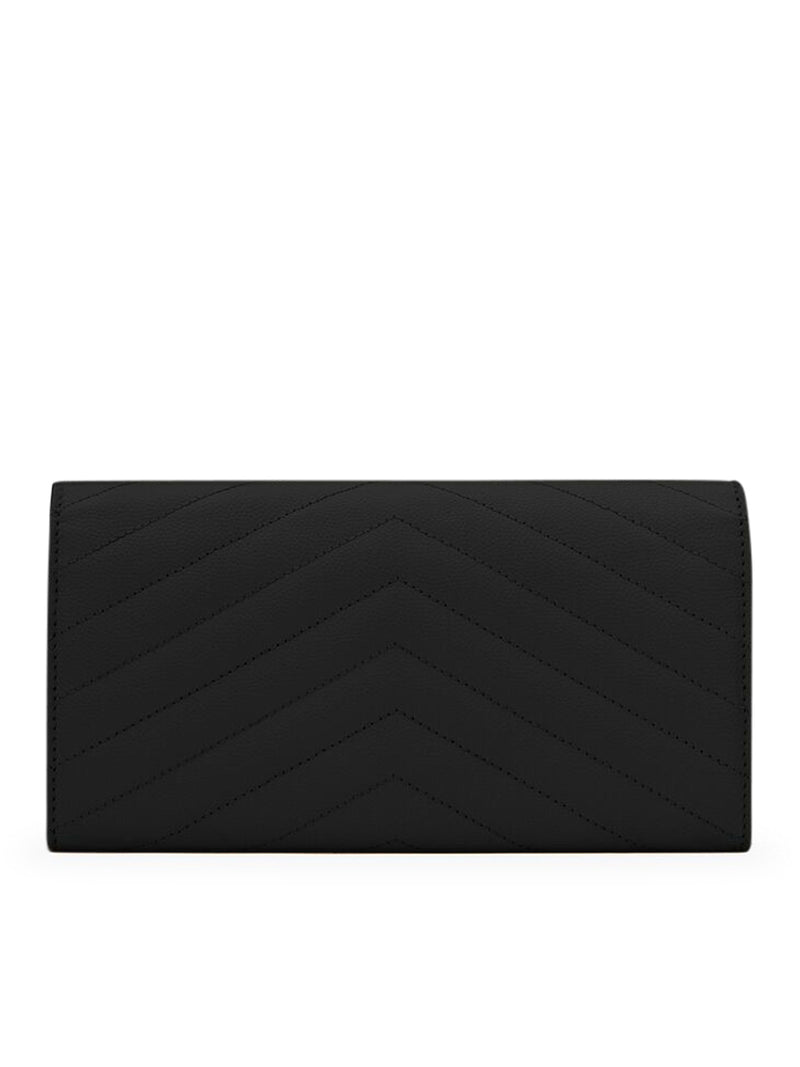 Saint Laurent Saint Laurent Women Large Cassandre Matelassé Flap Wallet In Grain De Poudre Embossed Leather