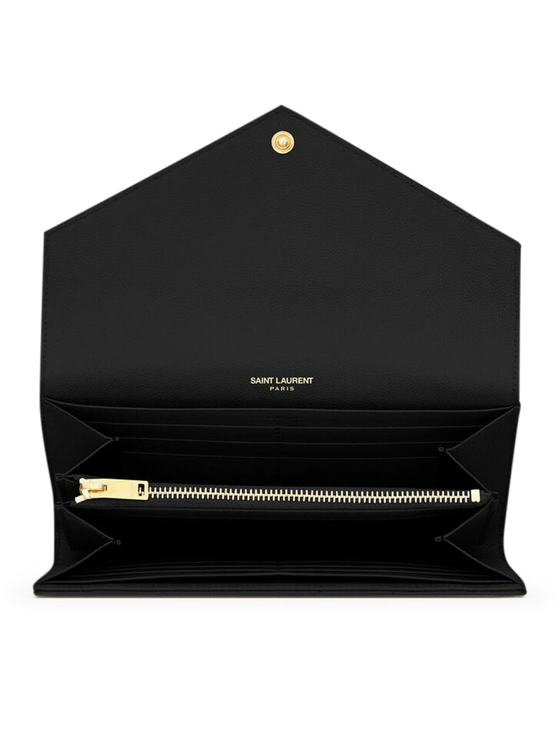 Saint Laurent Saint Laurent Women Large Cassandre Matelassé Flap Wallet In Grain De Poudre Embossed Leather