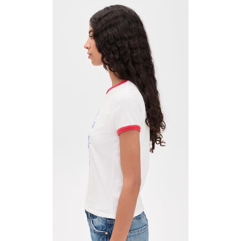 Mother Women's The Lil Goodie Ringer Tee, City Girl Pizza