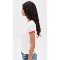 Mother Women's The Lil Goodie Ringer Tee, City Girl Pizza