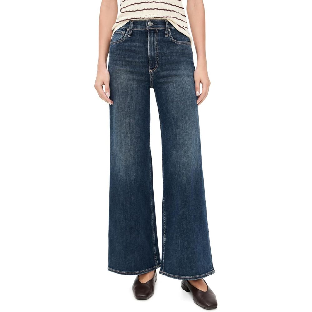 rag & bone Women's Flexi Sofie High-Rise Wide Leg Jeans, Ness