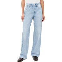 rag & bone Women's Miramar Terry Pull on Wide Leg Jeans, Aria