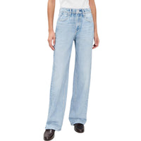 rag & bone Women's Miramar Terry Pull on Wide Leg Jeans, Aria