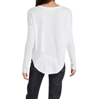 rag & bone Women's The Knit Long Sleeve Top, White