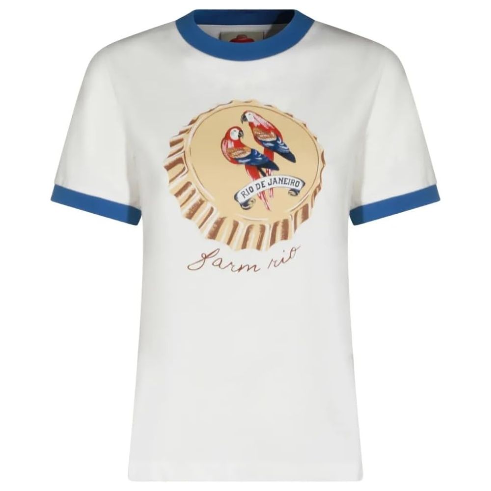 Farm Rio Women's Beer Cap Baby T-Shirt, Off-White