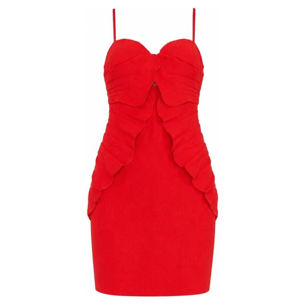 Farm Rio Women's Sleeveless Flower Mini Dress, Red