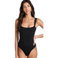 Staud Women's Adelaide One-Piece Swimsuit, Black