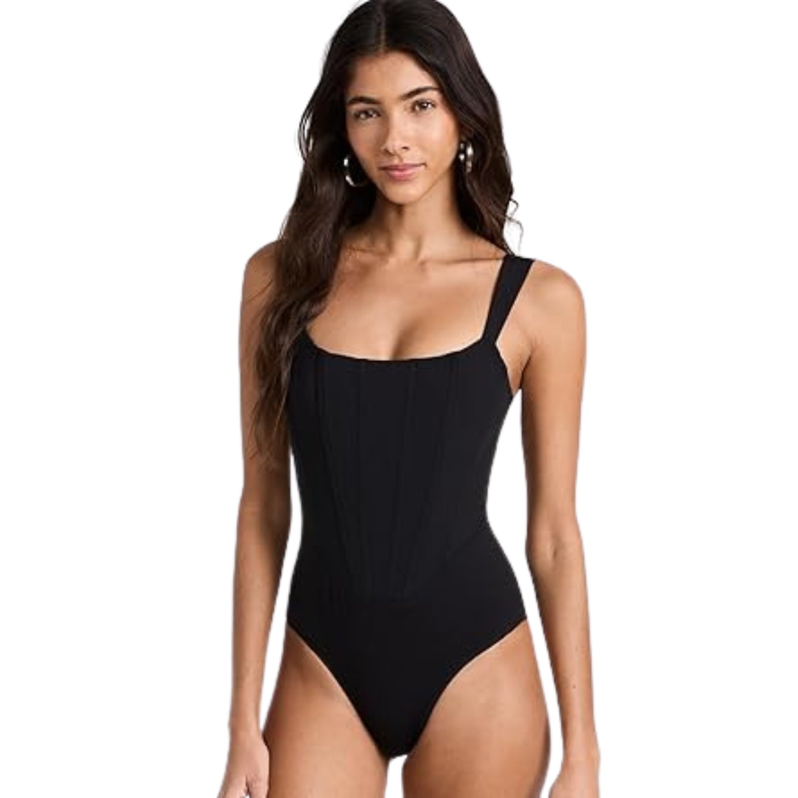 Staud Women's Adelaide One-Piece Swimsuit, Black