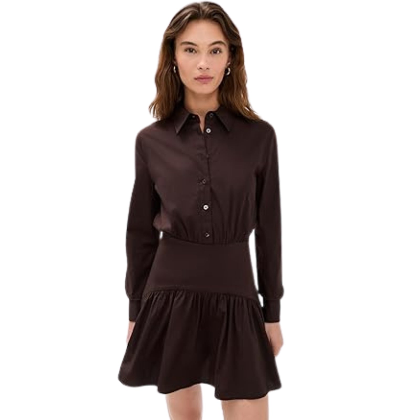 Staud Women's Rococo Buttoned Cotton Mini Dress, Earth