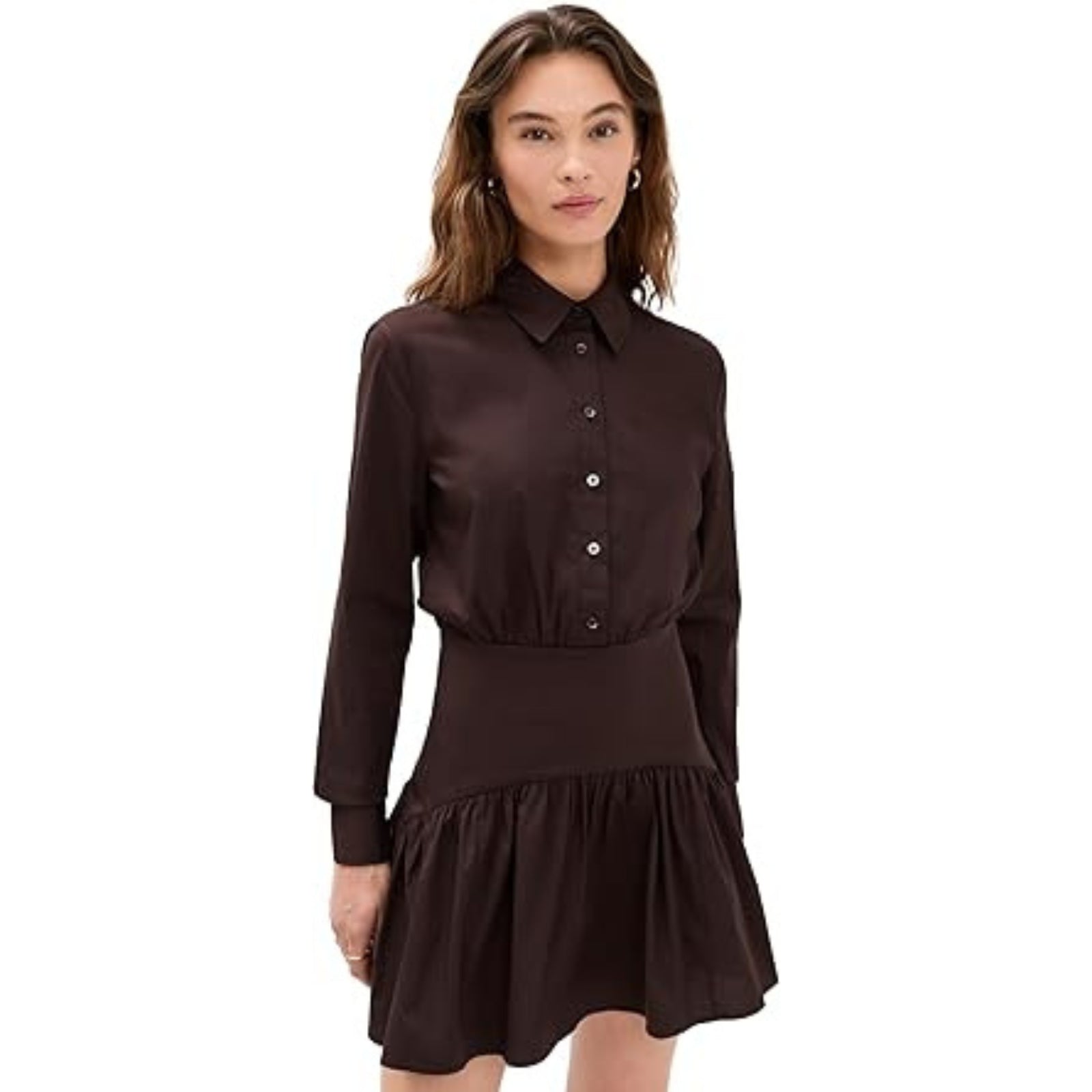 STAUD 'Rocco' Dress Brown