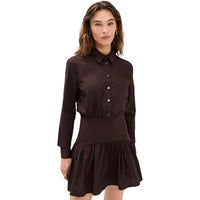 Staud Women's Rococo Buttoned Cotton Mini Dress, Earth