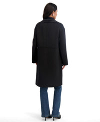 TAHARI Women's Coco Asymmetric Double-Faced Long Wool Blend Coat